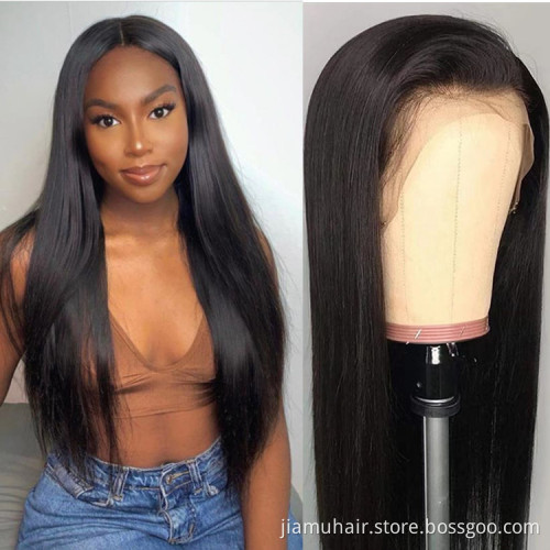 Lace Front Human Hair Wigs Brazilian Remy 100% Human Hair Straight Wig 13*4 Lace Frontal Wig Pre Plucked